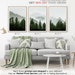 Set of 3 Green Mountain Forest Landscape Prints. Scandinavian Nature Printable with Foggy Trees. Misty Nordic Photo Poster