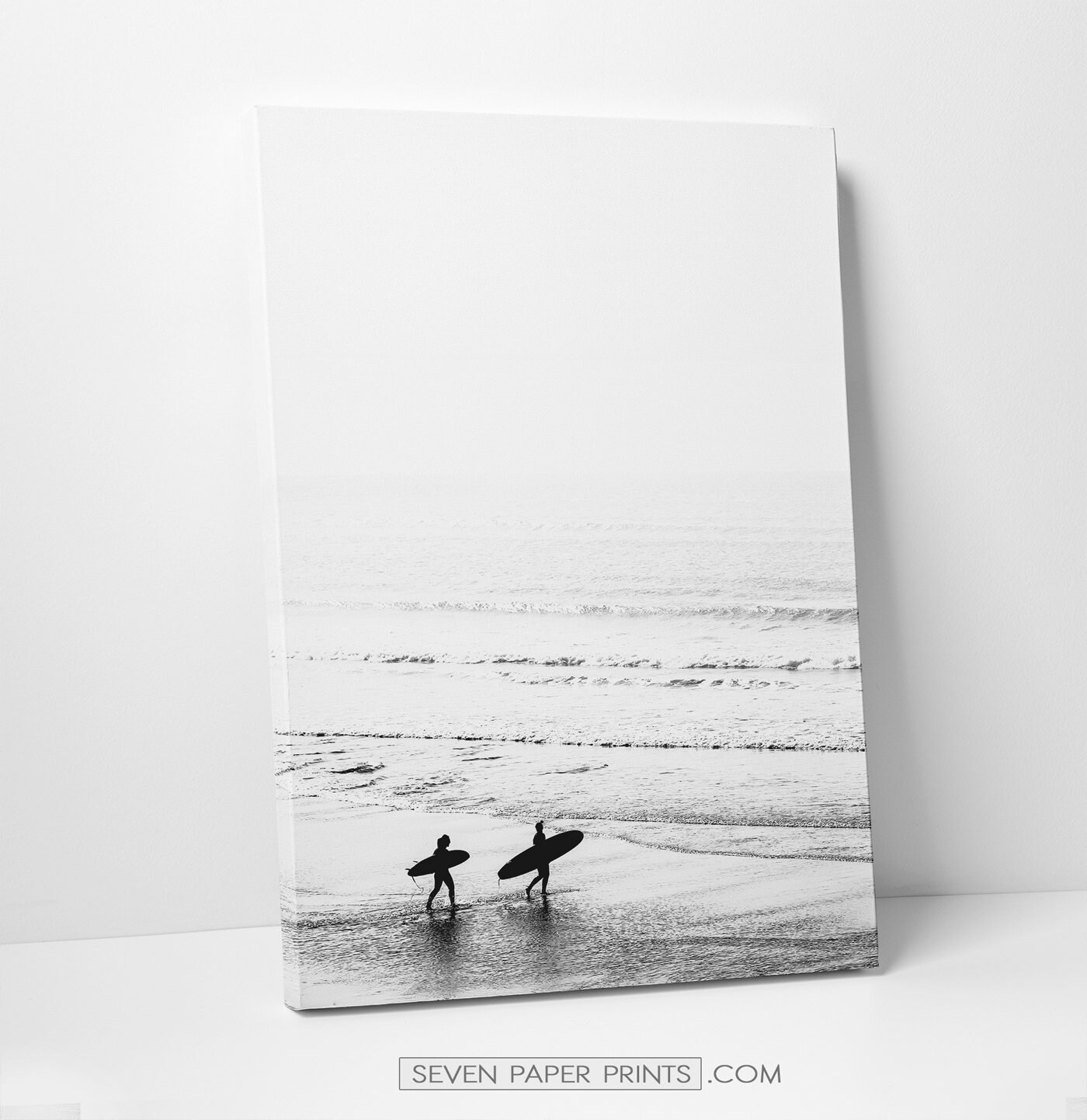 Set of 3 Canvas Black and White Coastal Prints Modern Coastal Etsy