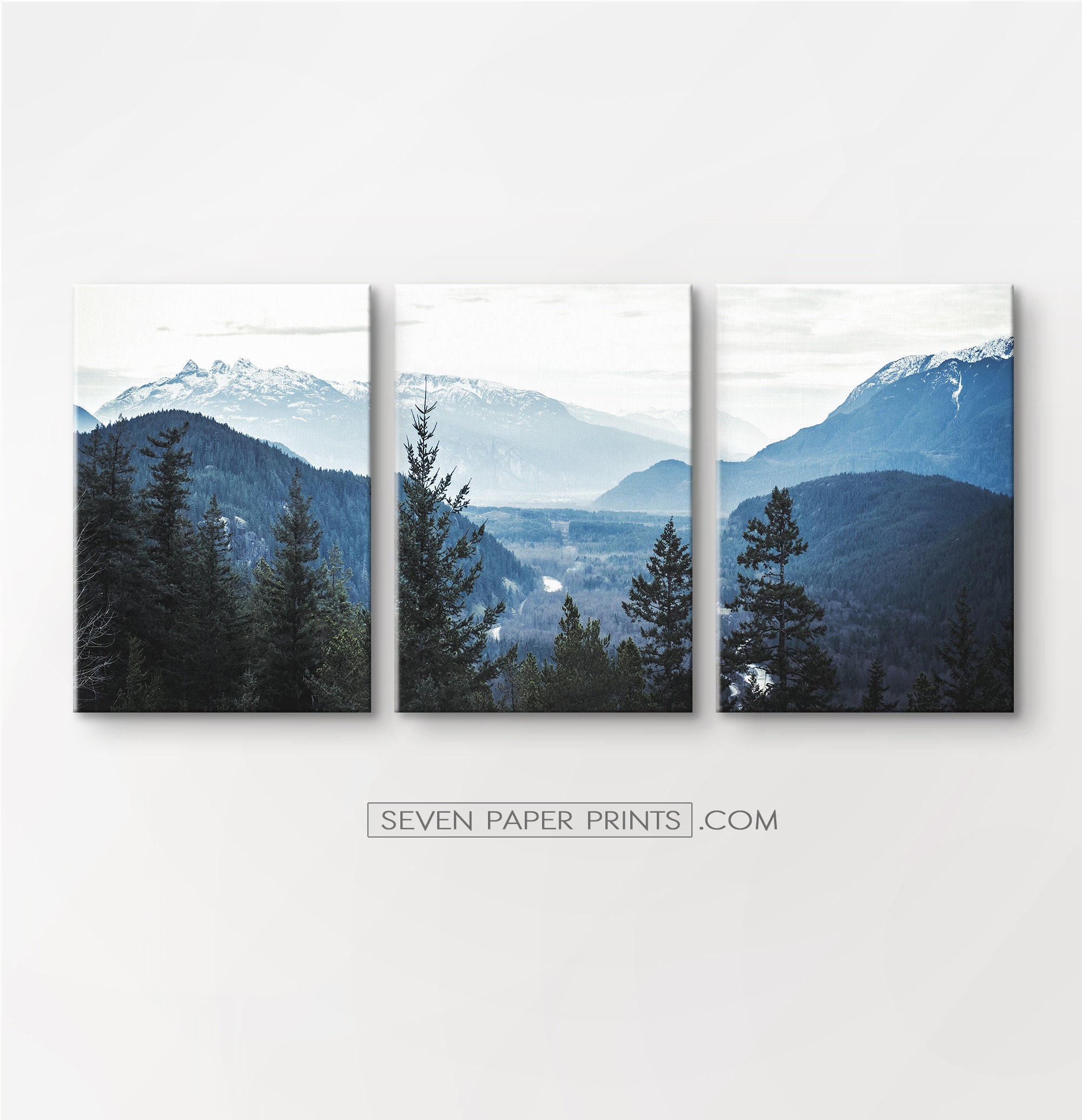 Mountain Canvas Wall Art Set Of 3 Prints Nature Photography Etsy