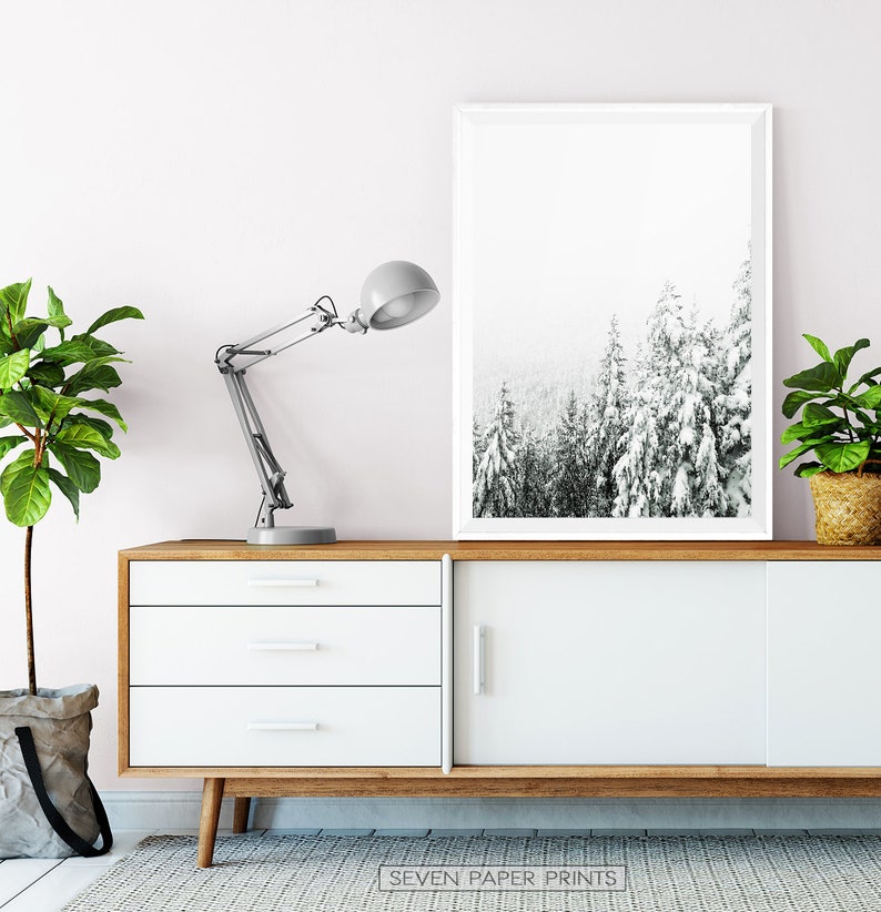 Winter Landscape Wall Art Snowy Forest Photo Printed and Etsy