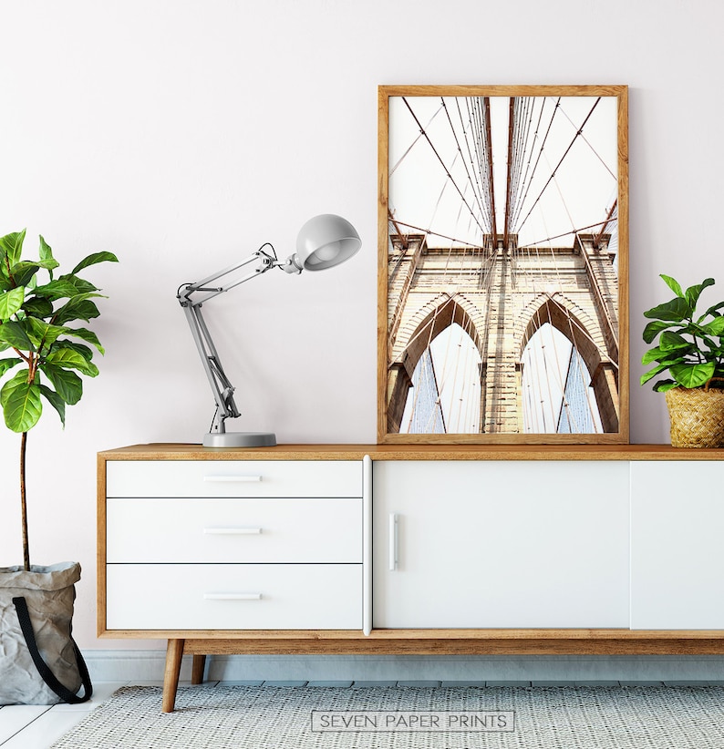 Brooklyn Bridge Poster New York Print Brooklyn Print NY Etsy