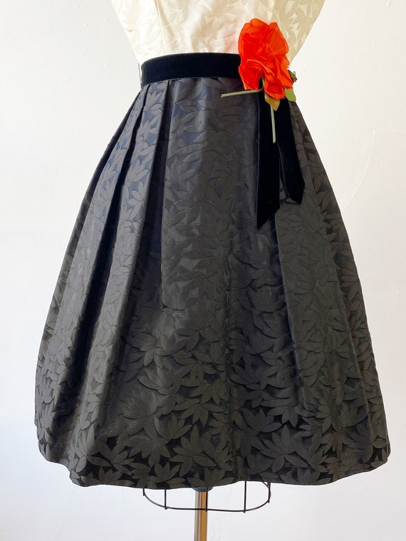 1950s Party Dress - 1950s Silk Jacquard Dress - 5… - image 10
