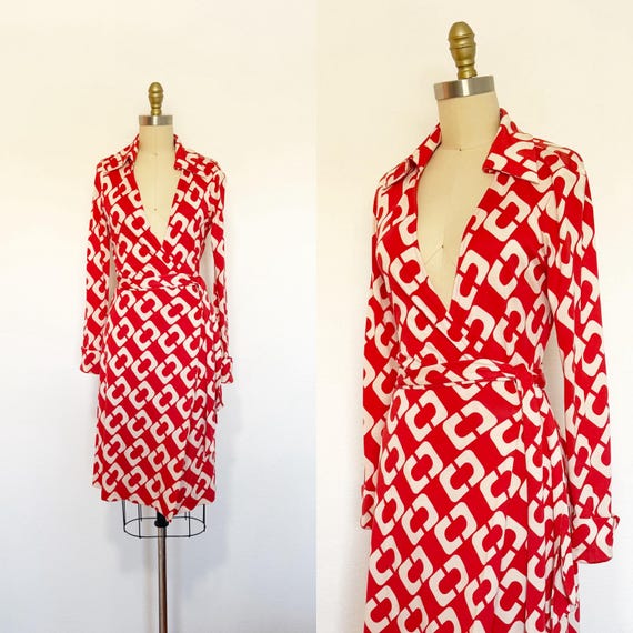 2000s Diane Von Furstenberg Wrap Dress / DVF Dres… - image 1