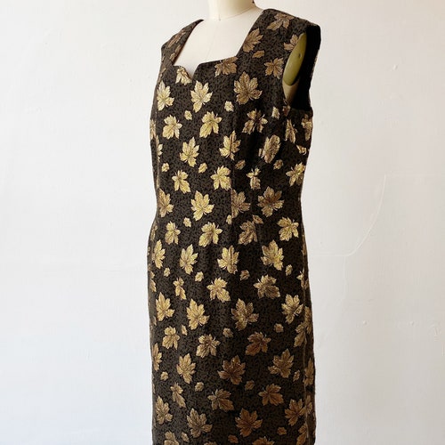 1950s Plus Size shops Dress - Plus Size Vintage - 1950s Brocade Dress - Size XXL