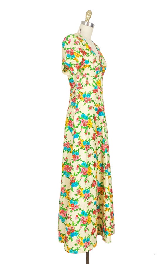 1970s Dress - 1970s Floral Dress - 1970s Maxi Dre… - image 4