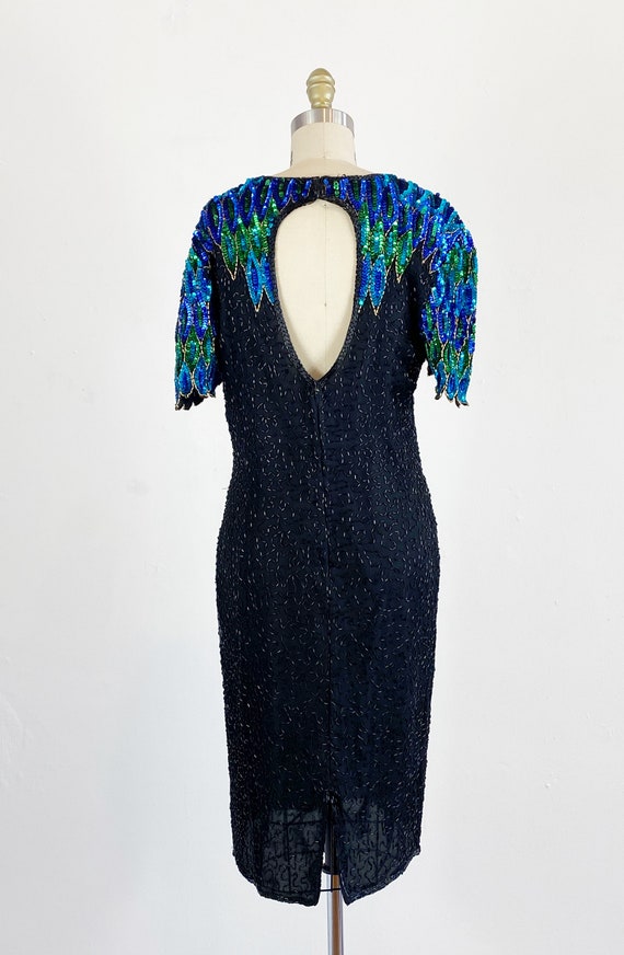 1980s Sequin Dress - 80s Party Dress - 1980s Bead… - image 7