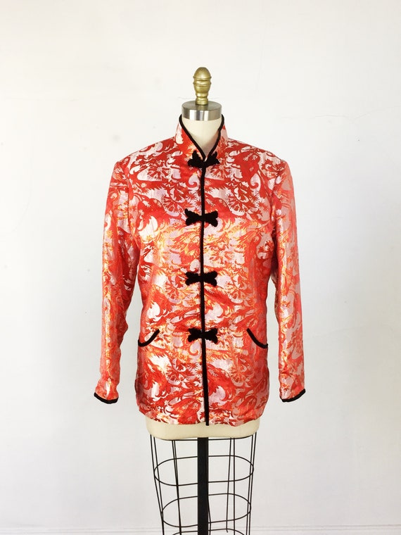 1960s Chinese Jacket - Silk Brocade Jacket - Asia… - image 2