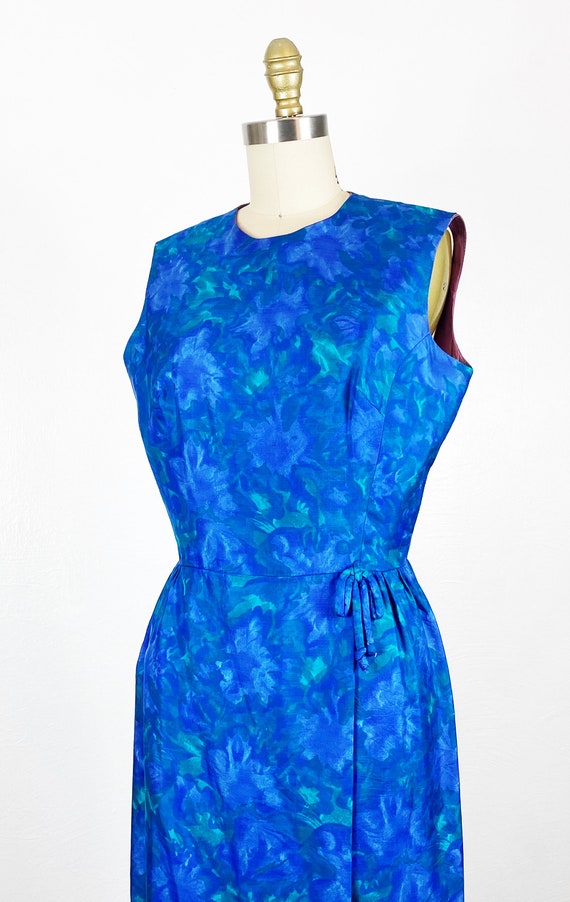 1960s Dress - 1960s Silk Dress - 1960s Floral Dre… - image 8