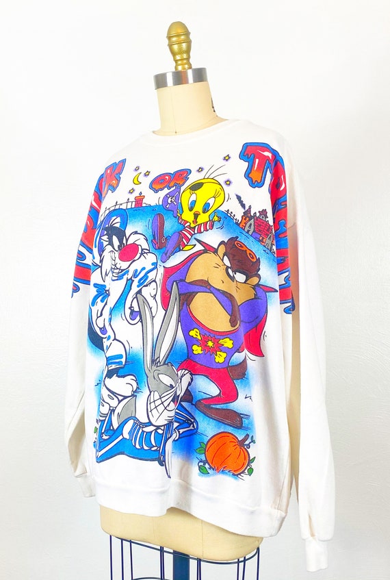 1990s Looney Tunes Sweatshirt - 1990s Looney Tune… - image 8