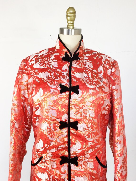 1960s Chinese Jacket - Silk Brocade Jacket - Asia… - image 3