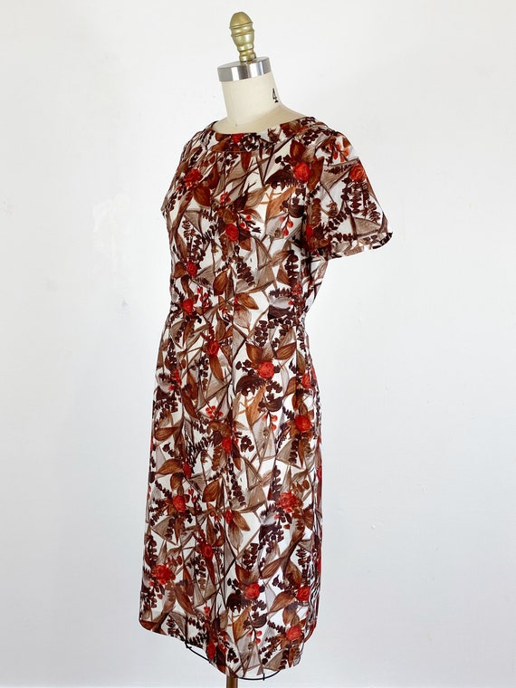 1950s Dress / 50s floral dress / Abstract floral … - image 8