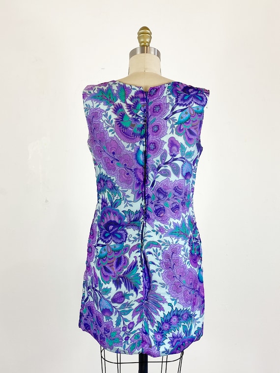 1960s Floral Paisley Dress / Shift Dress / Mod Dr… - image 6