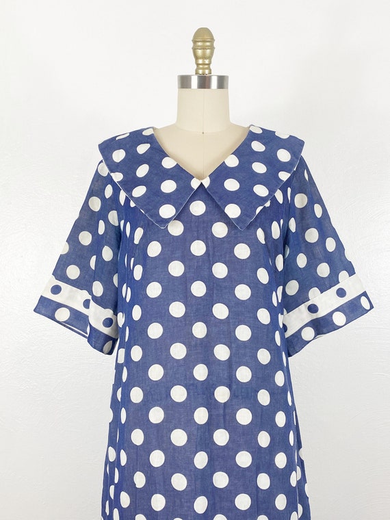 1960s Dress - 1960s Day Dress - 1960s Polkadot Dr… - image 3