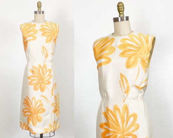 1960s Dress - 1960s Floral Dress - 1960s Shift Dr… - image 1