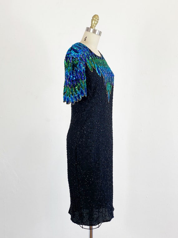1980s Sequin Dress - 80s Party Dress - 1980s Bead… - image 5