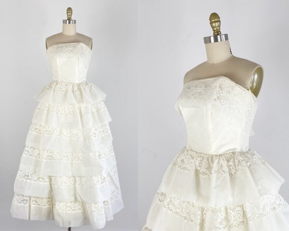 1950s Prom Dress - 1950s Wedding Dress - Cupcake D