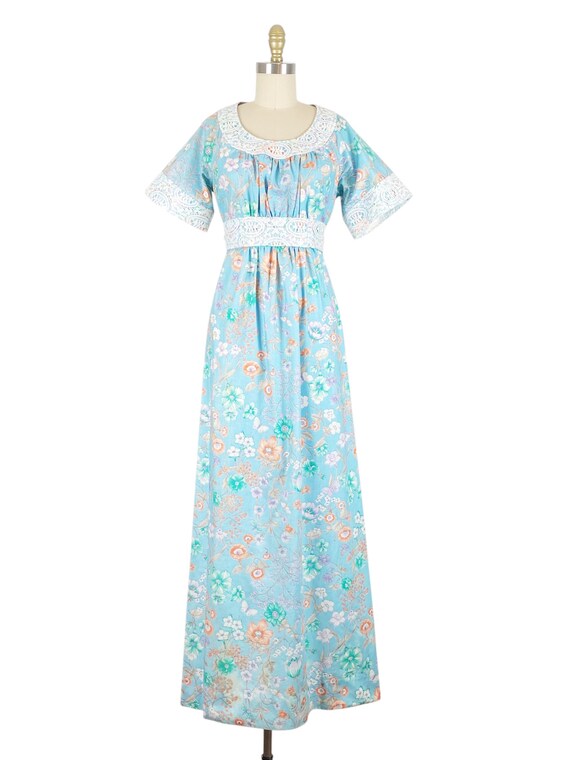 60’s/70’s Prairie Maxi Boho Dress Floral main image 0