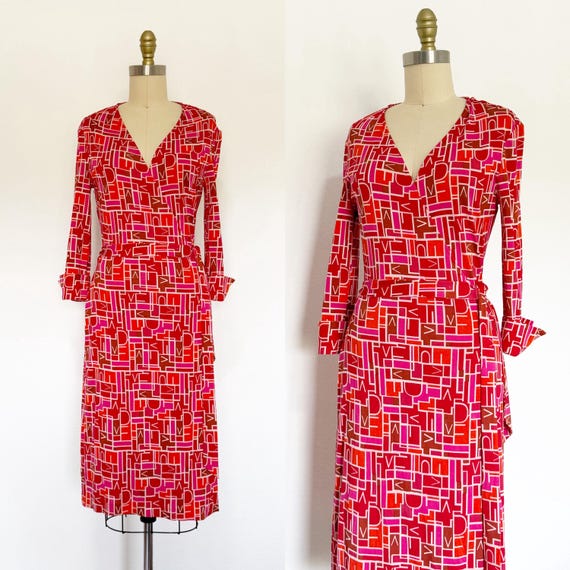 2000s Diane Von Furstenberg Wrap Dress / DVF Dres… - image 1