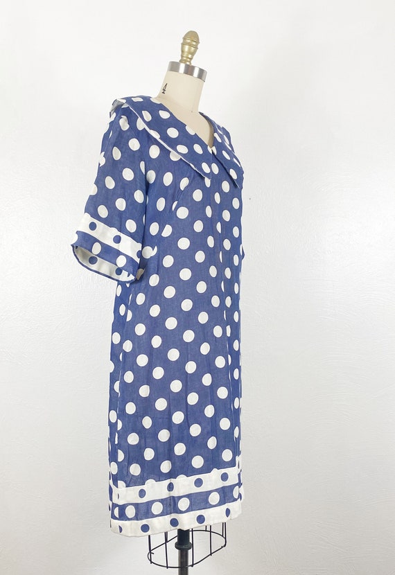 1960s Dress - 1960s Day Dress - 1960s Polkadot Dr… - image 4