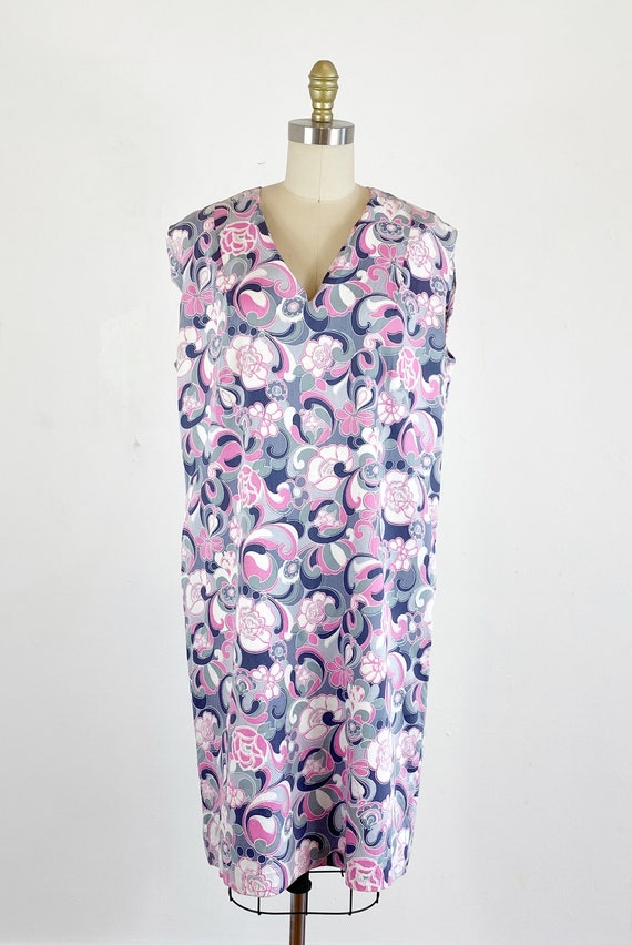 1960s Floral Dress / Mod Dress / 60s Shift Dress … - image 2