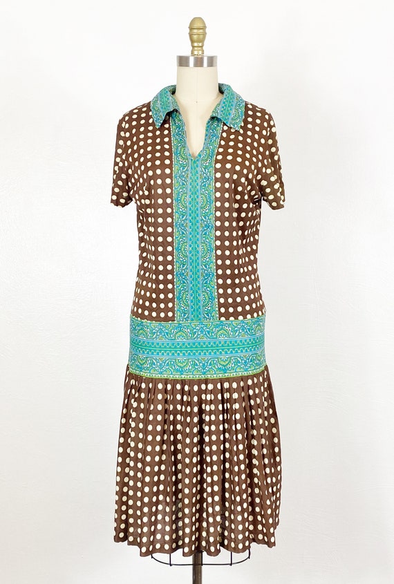 1960s Mod Dress - 1960s Day Dress - 1960s Drop Wa… - image 2