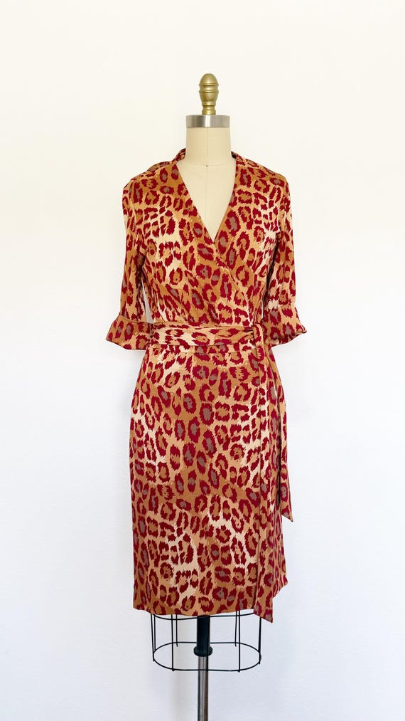 1990s Diane Von Furstenberg Wrap Dress / DVF Dres… - image 2