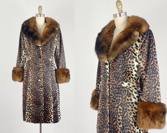 1960s Lilli Ann Coat - 60s Leopard Print Coat - Fo