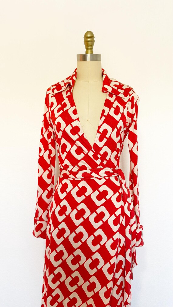 2000s Diane Von Furstenberg Wrap Dress / DVF Dres… - image 3