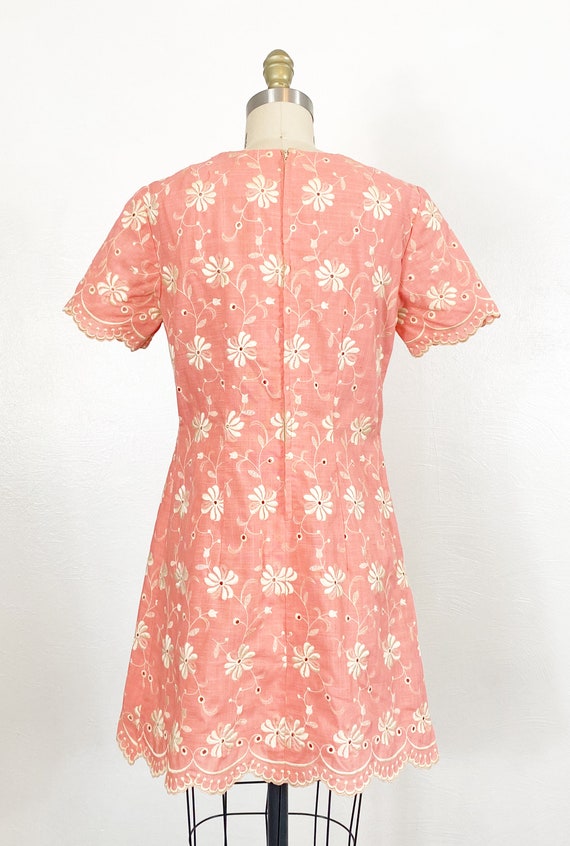 1960s Eyelet Dress - 1960s Floral Dress - 1960s D… - image 5