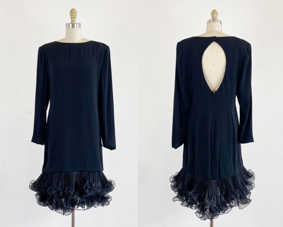 1980s Morton Myles Dress - Drop Waist Cocktail Dre
