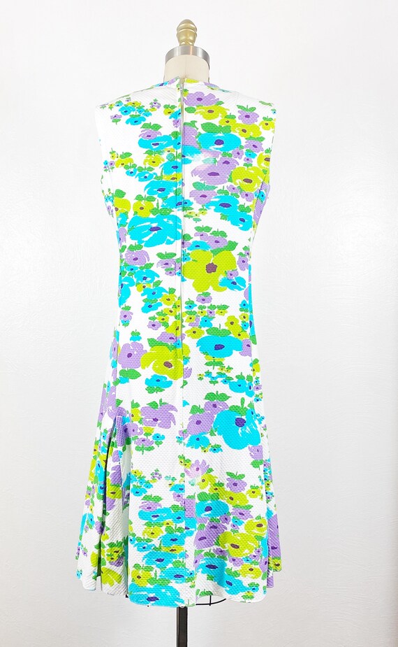 1960s Dress - 1960s Floral Dress - 1960s Drop Wai… - image 6