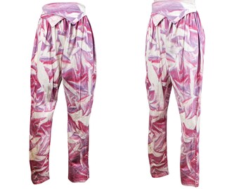 1980s Harem Pants - 1980s Tie Dye Pants - Size Medium - Large