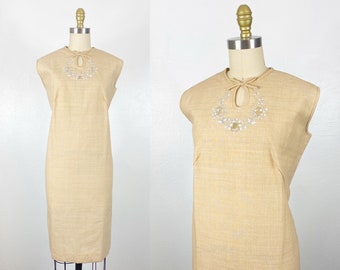 1950s Dress - 1950s Day Dress - 1950s Cotton Dress - Size Extra Large