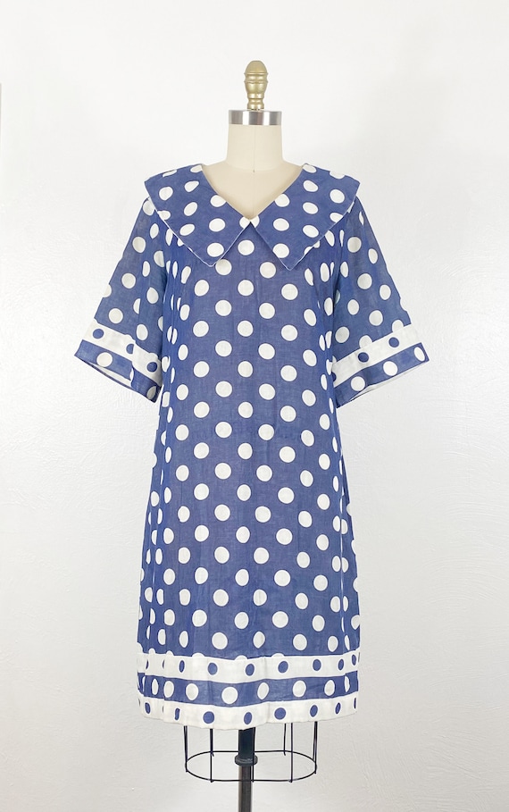 1960s Dress - 1960s Day Dress - 1960s Polkadot Dr… - image 2