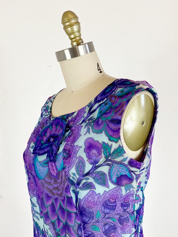1960s Floral Paisley Dress / Shift Dress / Mod Dr… - image 8