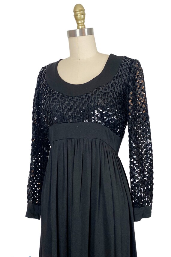 1970s Gown - 1970s Disco Gown - 1970s Sequin Gown… - image 7