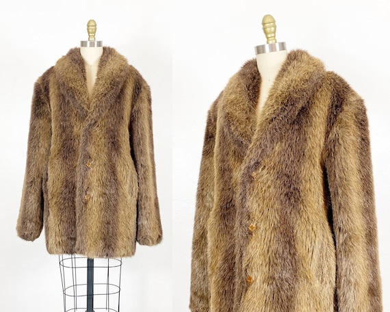 1970s Faux Fur Coat - Faux Fur Coat - Vegan Fur C… - image 1