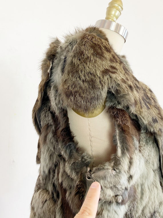 1970s Rabbit Fur Vest - Patchwork Fur Vest - Hipp… - image 5