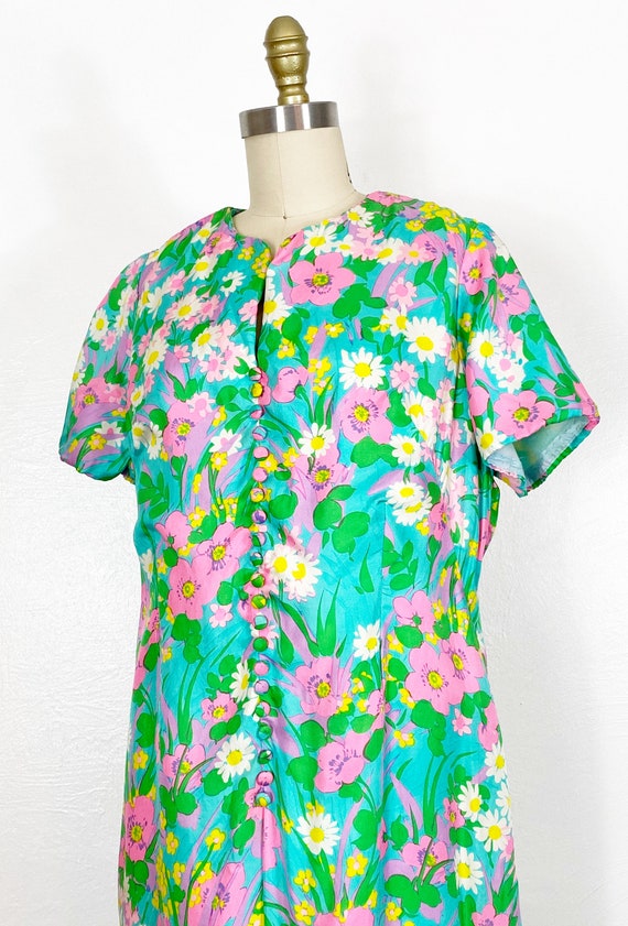 1960s Floral Dress - 1960s Mod Dress - 1960s Dres… - image 8