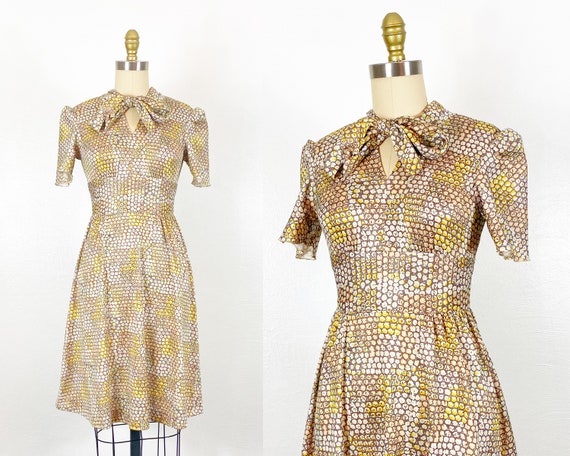 1960s Floral Dress - 1960s Mod Dress - 1960s Day … - image 1
