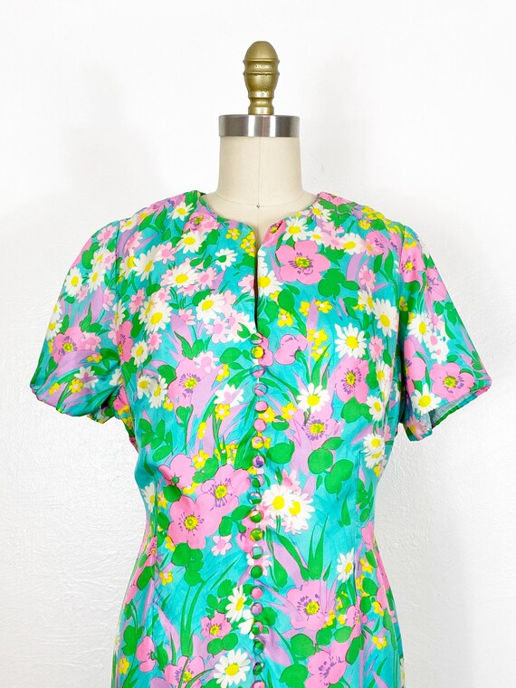 1960s Floral Dress - 1960s Mod Dress - 1960s Dres… - image 3