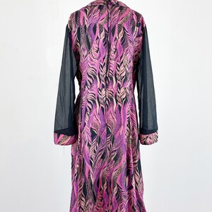 1970s disco dress / studio 54 dress / abstract dress/ Size Large image 4