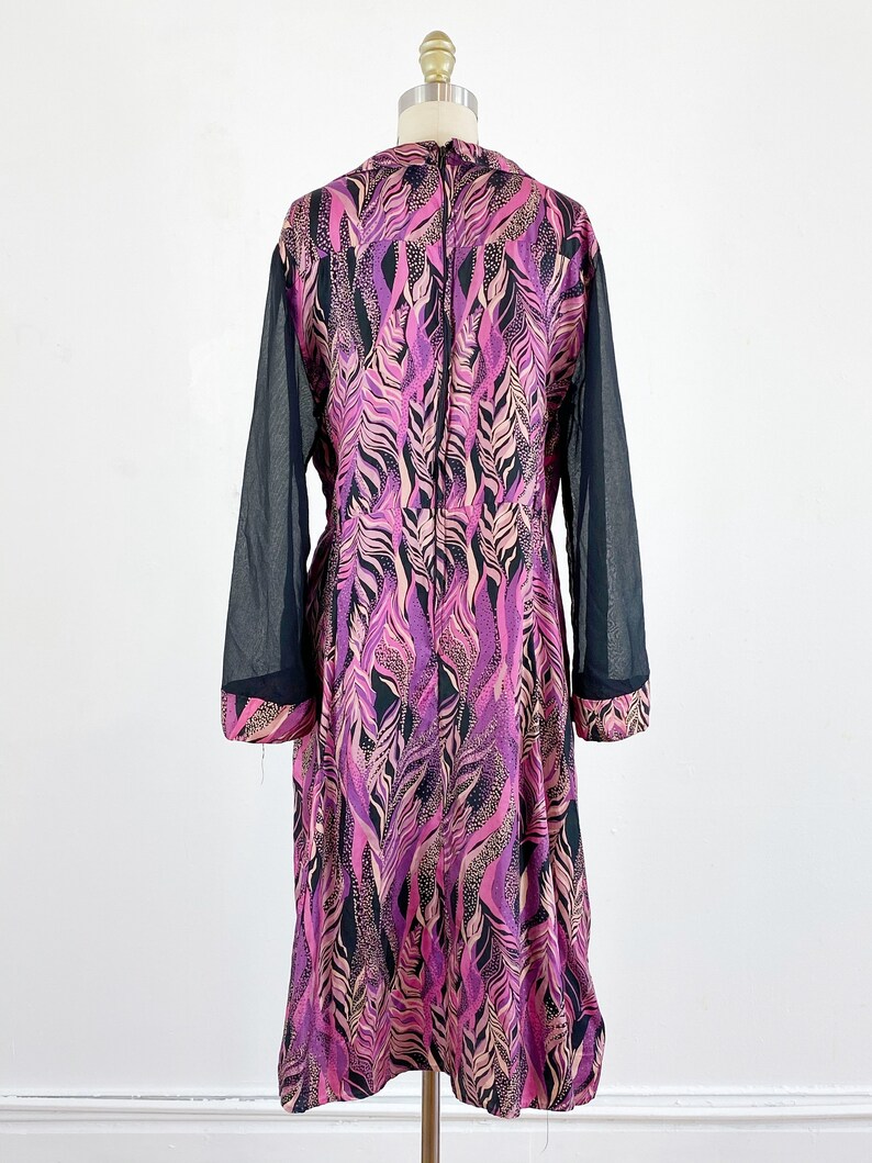 1970s disco dress / studio 54 dress / abstract dress/ Size Large image 4