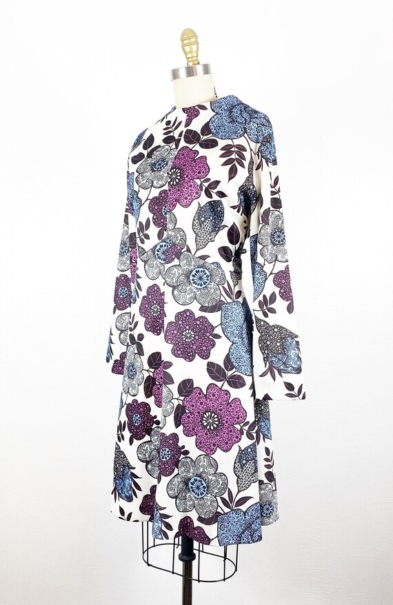 1960s Dress - 1960s Mod Dress - 1960s Floral Dres… - image 6