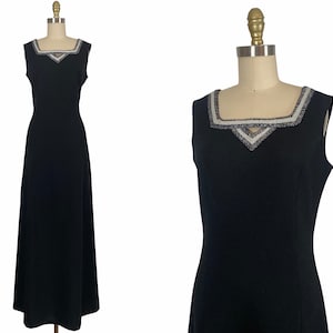 1970s Disco Dress - 1970s Studio 54 Dress - 1970s Maxi Dress - Size Large
