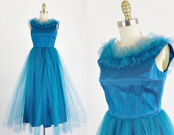1950s Prom Dress - Tulle Prom Dress - Cupcake Dres