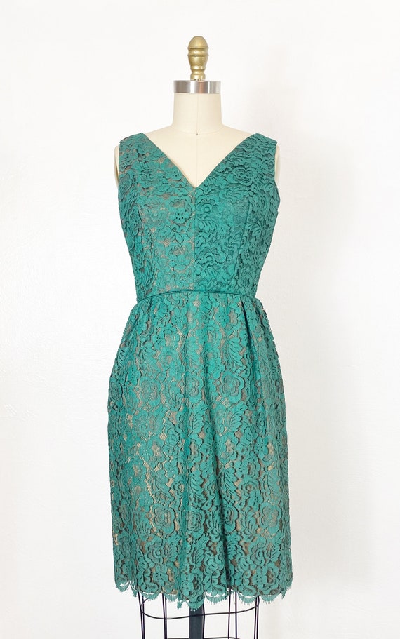 1960s Cocktail Dress - 1960s Lace Dress - 1960s F… - image 2