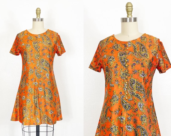 1960s Dress - 1960s Day Dress - 1960s Mod Dress -… - image 1
