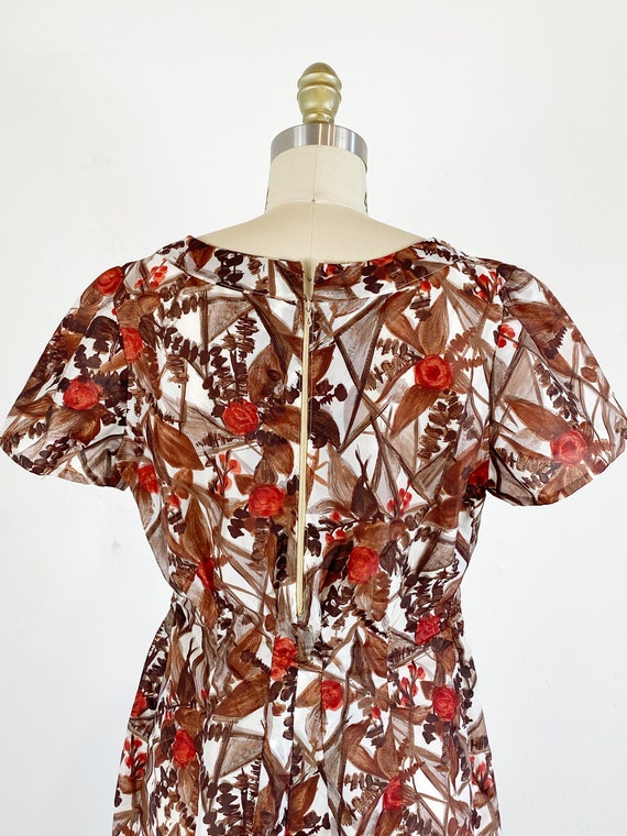 1950s Dress / 50s floral dress / Abstract floral … - image 6