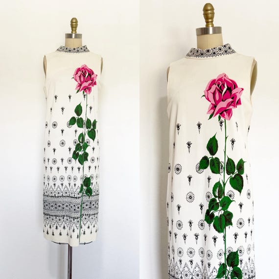 1960s Alfred Shaheen Dress / Alfred Shaheen / Scr… - image 1